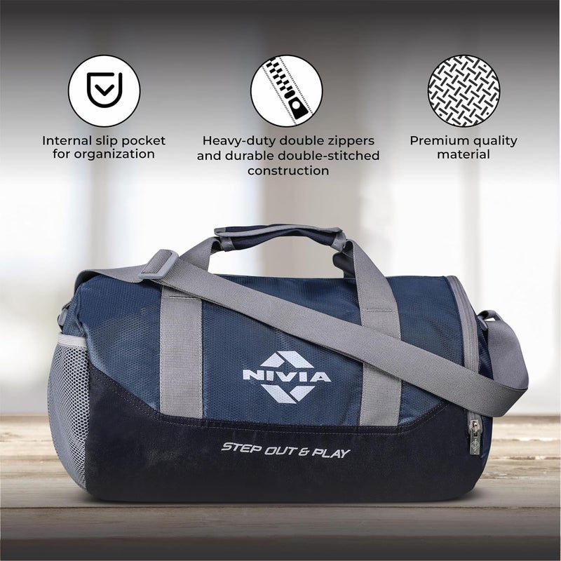Nivia Beast Gym Bag-4 - Navy Blue - Image 3