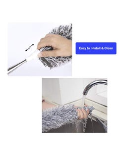 Generic Lomida Feather Duster Extendable Telescopic Pole, Extra Long 100 inches,Microfiber Duster with Washable Bendable Head, Hand Duster for Cleaning High Ceiling Fans, Blinds, Cobweb, Cars  - Image 3