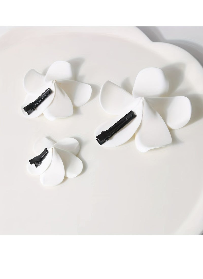 Generic - 6PCS Hawaiian Flower Hair Clips, Foam Plumeria Hair Clip Hawaiian Frangipani Hair Clip Hawaiian Hair Accessories(3 different sizes) - Image 1