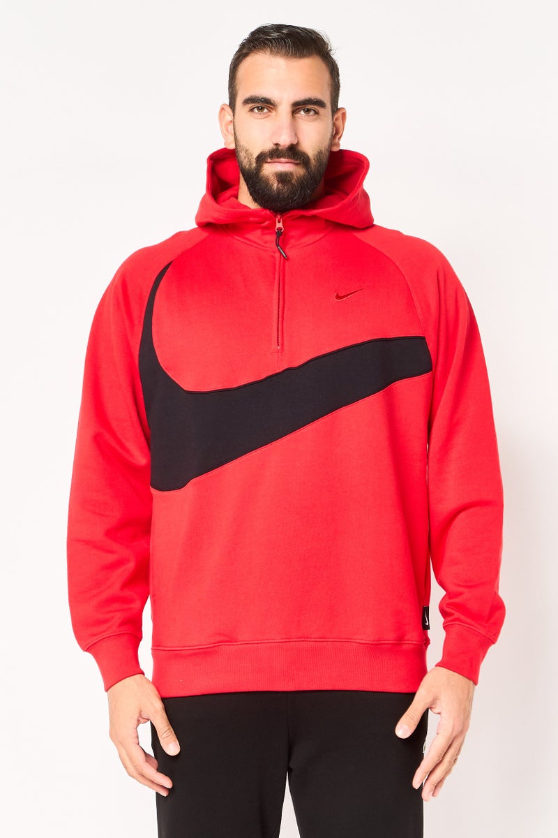 Nike Men Sportswear Fit Long Sleeve Outdoor Hoodie, Red - Image 1