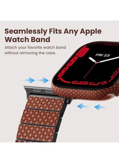 PITAKA PITAKA Apple Watch Series 10 Case, Exquisite Minimalist Slim Apple Watch Series 10 46mm Case, Aramid Fiber Woven Air Case - Sunset  - Image 4