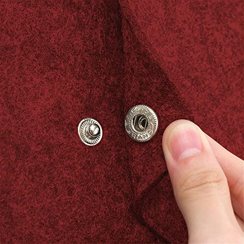 GREENSHEEP Felt Document Folders - Portable File Holder Document Organizer with Button Closure for Office, School, Stationery, Pack of 2 (Red and Dark Grey) - Image 4