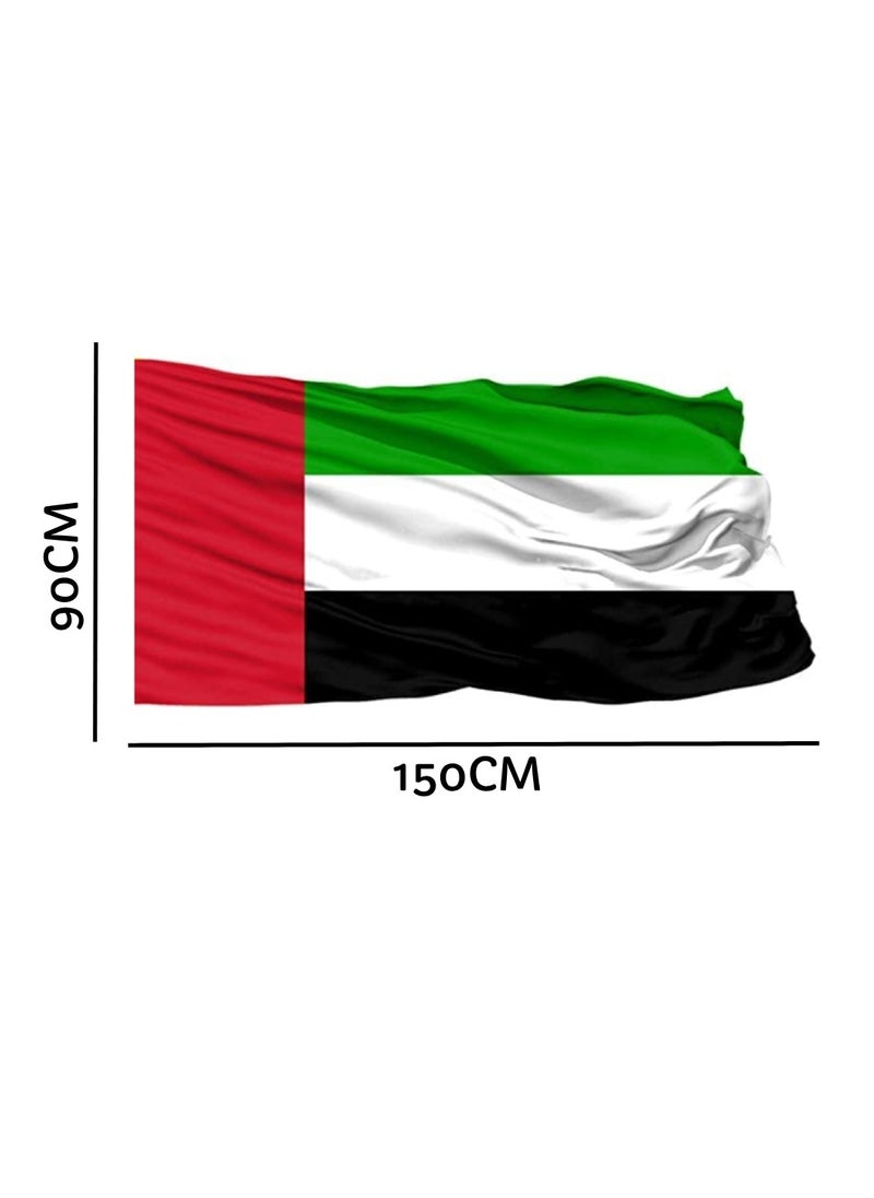Yuwell - UAE Flag United Arab Emirates Flag National Day Durable Long Lasting For Outdoor And Indoor Use For Building Home And Car Decoration 90X150CM - Image 1