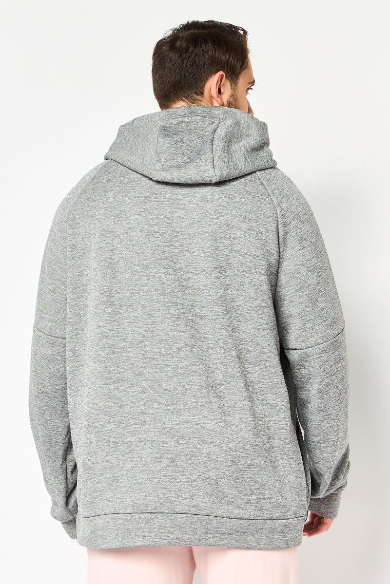 Nike Men Therma Fit Long Sleeve Training Hoodies, Grey - Image 3