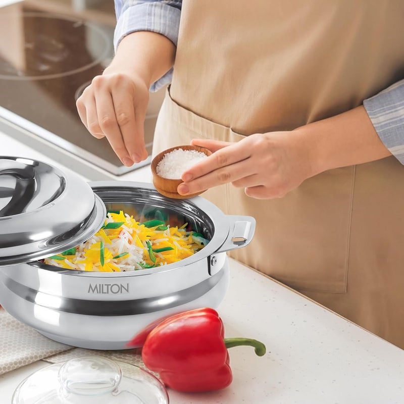 Milton MILTON Sphere 2500 Stainless Steel Casserole 233 Litre Silver Double Walled PU Insulated Hot Cold Food Grade Easy to Lift Handle Hygienic - Image 4