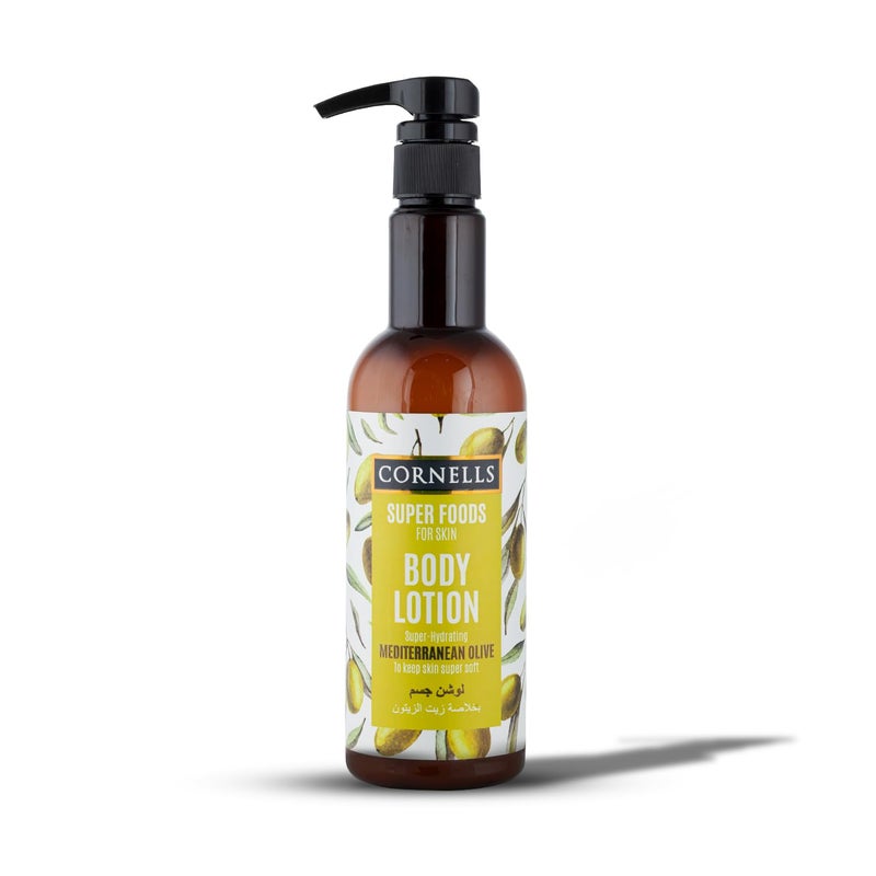 CORNELLS WELLNESS CORNELLS Super Foods Mediterranean Olive & Shea Butter Body Lotion with Aloe Vera For Men & Women | Super Hydrating & Non-Greasy Moisturizer for Soft, Smooth, & Nourished Skin - 500ml - Image 1