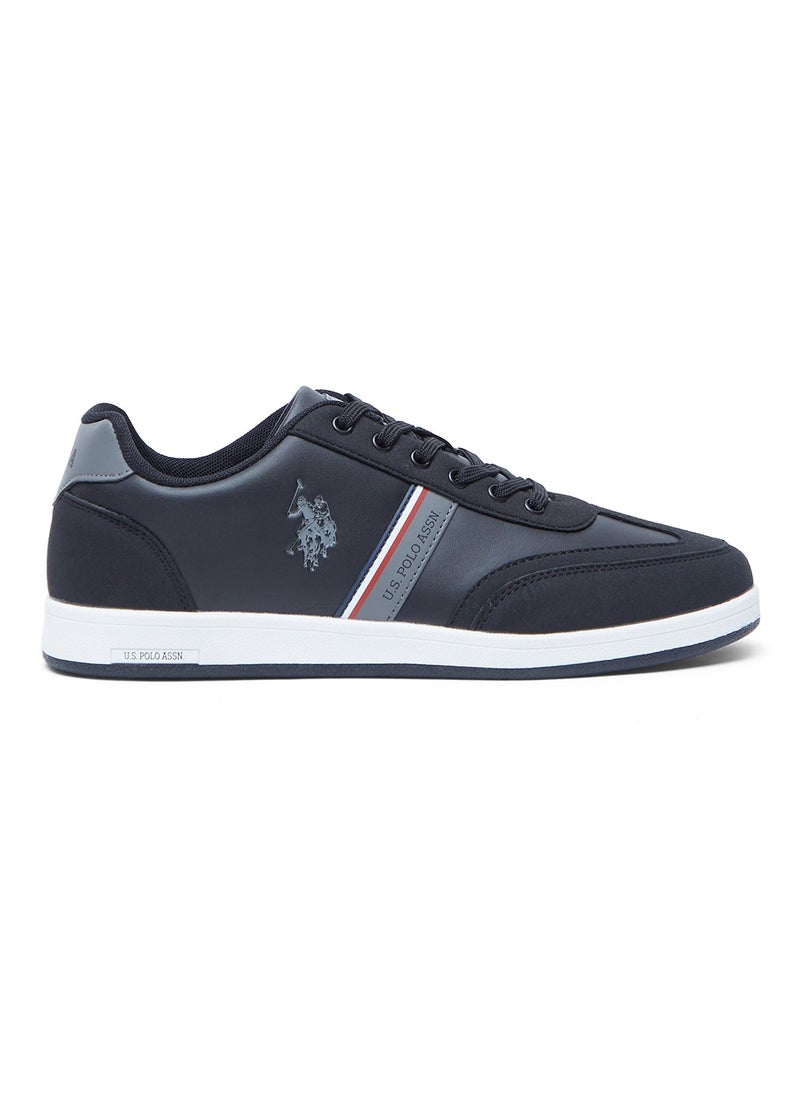 U.S. Polo Assn. Men's Black Low-Top Sneakers,Lightweight Casual Shoes for Classic Look  - Image 1