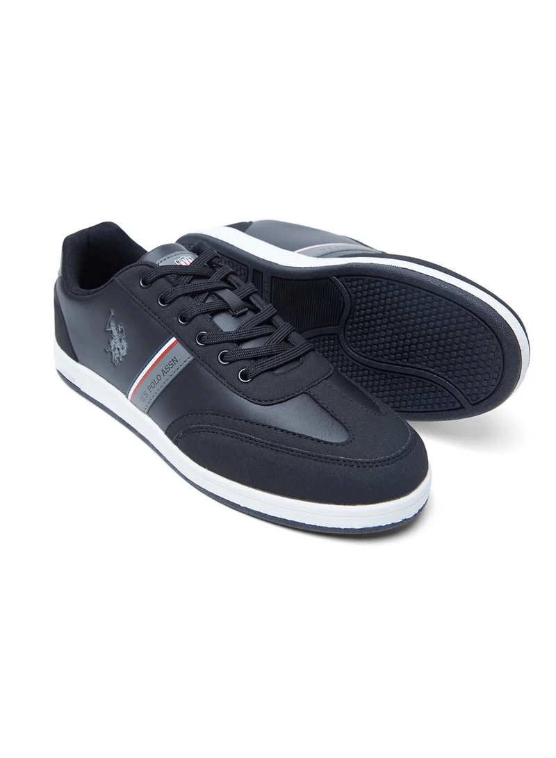 U.S. Polo Assn. Black Men's Black Low-Top Sneakers,Lightweight Shoes Casual for Classic Look for Men | Best Price UAE