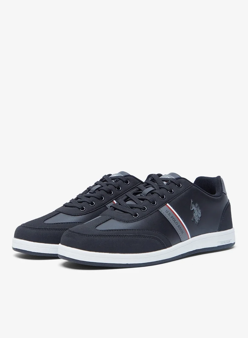 U.S. Polo Assn. Black Men's Black Low-Top Sneakers,Lightweight Shoes Casual for Classic Look for Men | Best Price UAE