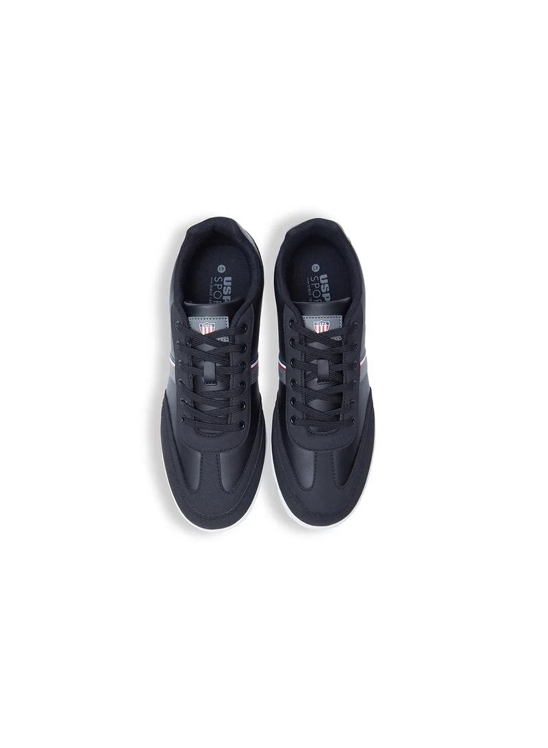 U.S. Polo Assn. Black Men's Black Low-Top Sneakers,Lightweight Shoes Casual for Classic Look for Men | Best Price UAE