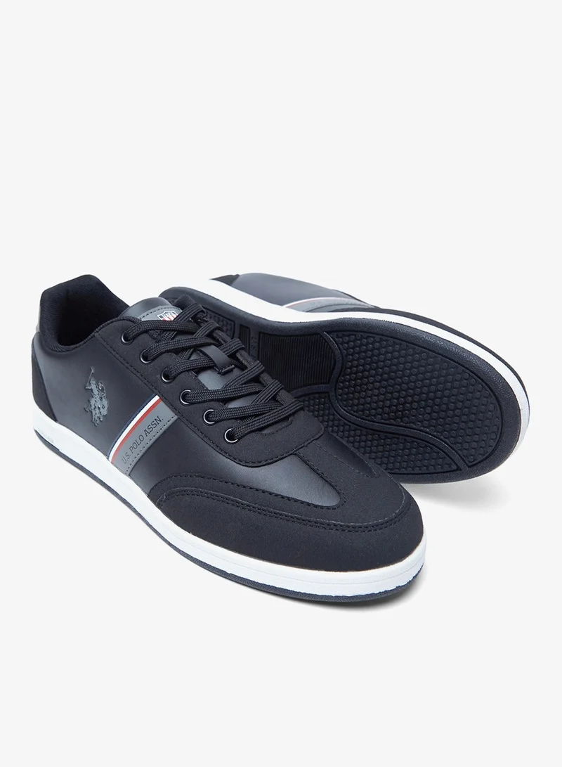 U.S. Polo Assn. Black Men's Black Low-Top Sneakers,Lightweight Shoes Casual for Classic Look for Men | Best Price UAE