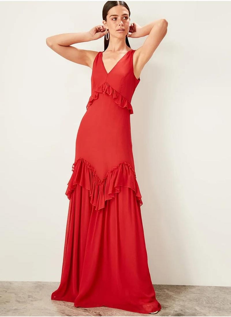trendyol - Pleated Layered Dress - Image 1