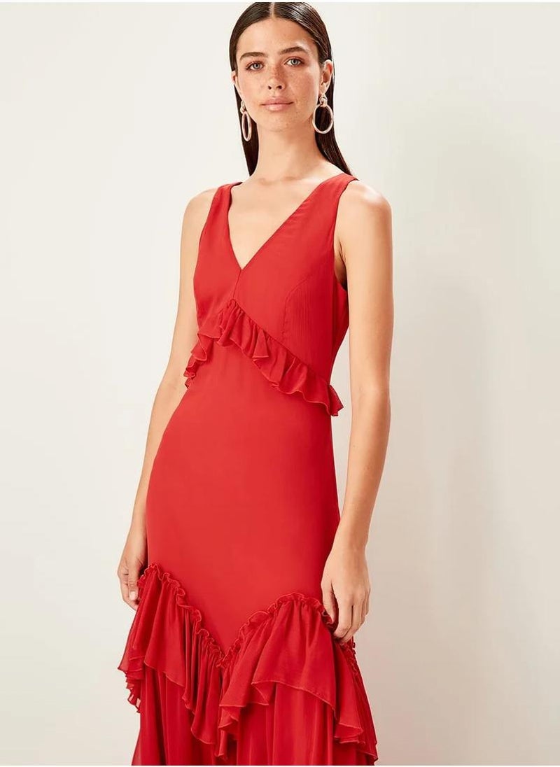 trendyol - Pleated Layered Dress - Image 1