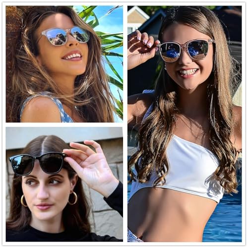 FIMILU 2 Packs Sunglasses for Women Polarized UV400 Protection Lens Big Frame Fashion Glasses Trendy Stylish Shade - Image 4