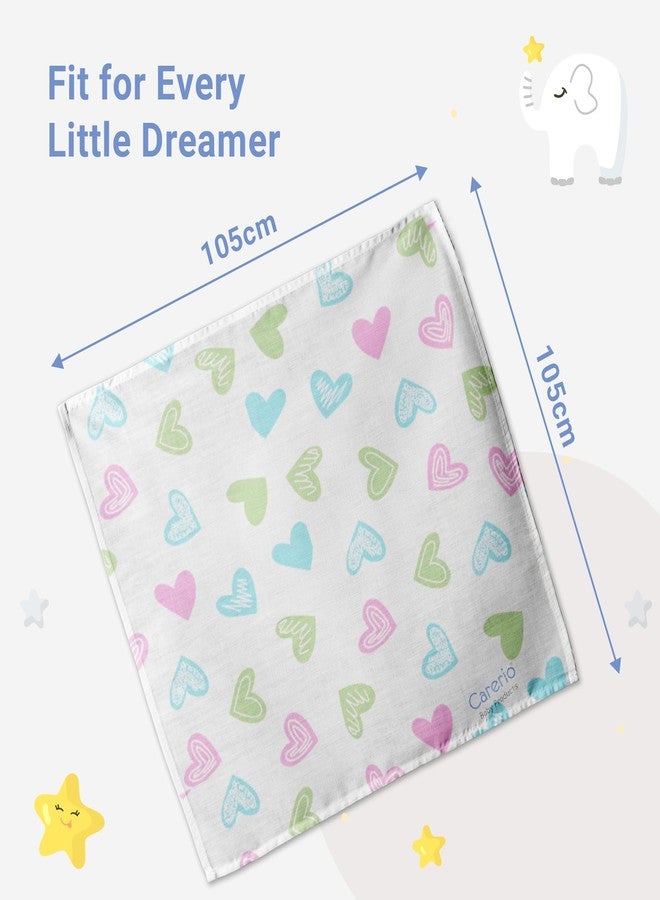 CARERIO Baby Wrapper Ultra-Soft, Breathable & Stretchy Baby Wrap for Newborns & Infants (Hearts of Joy (10)) - Image 5