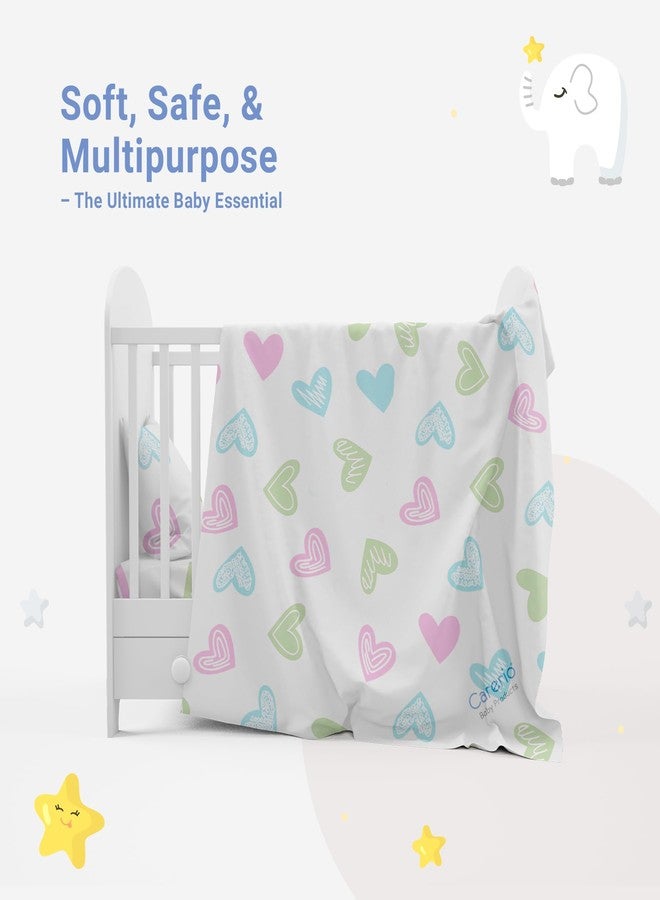 CARERIO Baby Wrapper Ultra-Soft, Breathable & Stretchy Baby Wrap for Newborns & Infants (Hearts of Joy (10)) - Image 3