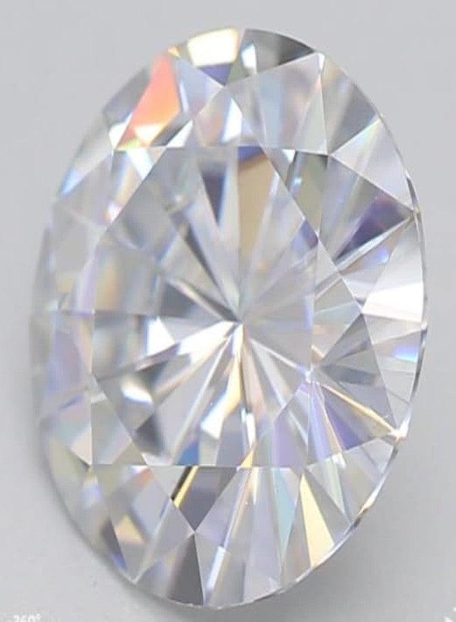 Original Certified Jeweltique! White Moissanite Stone मोसानाइट डायमंड Moissanite Loose Stone 0.50 Carat D Color VVS1 Clarity Round Moissanite Diamond Original Certified By Lab - Image 2