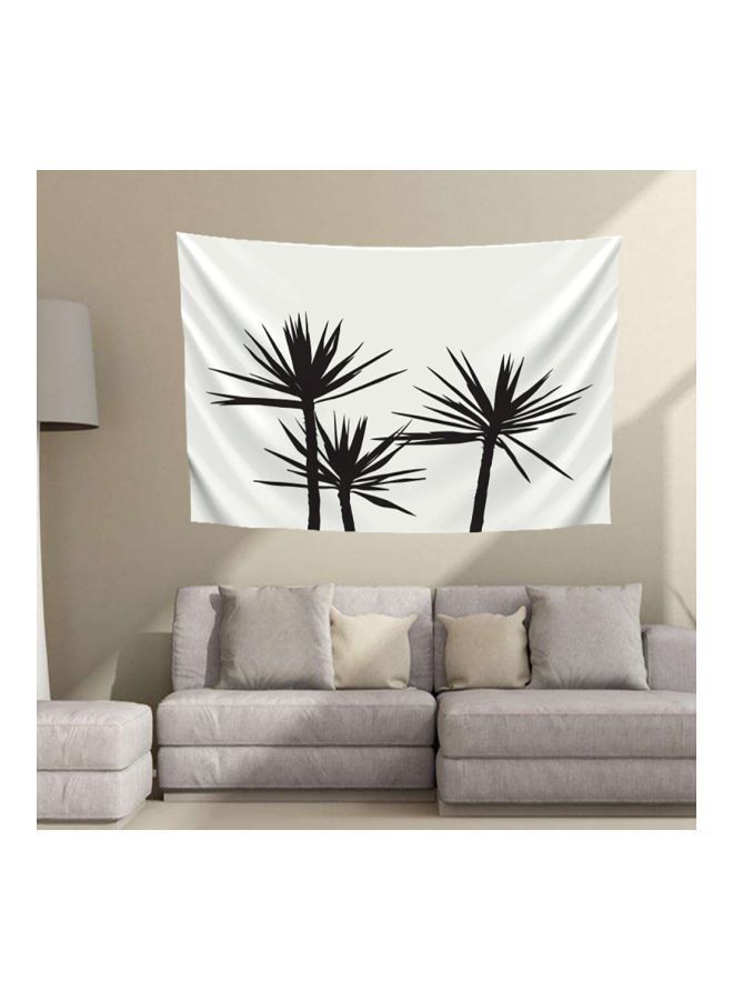NIBEMINENT Decorative Wall Hanging Tapestry White/Black 57x79inch - Image 2