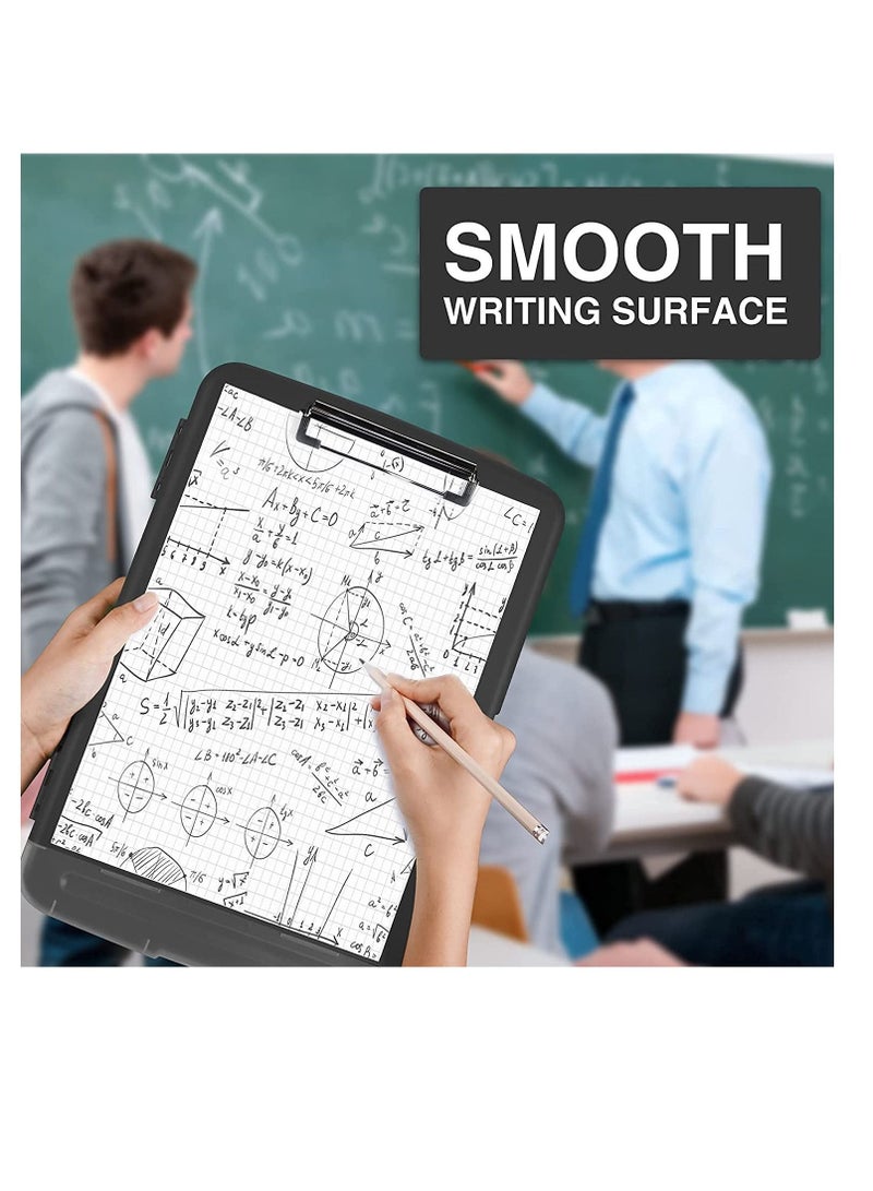 SYOSI Clipboard Storage Portfolio High Capacity Nursing Clipboards with Pen Holder, Duty Plastic Storage Clipboard with Low Profile Clip, Clipboard Folder Side-Opening, Work for Office & School - Image 2