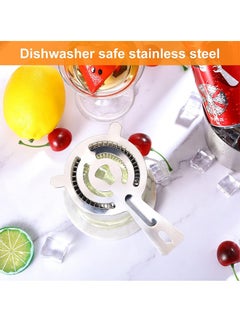 FIRSTAR 3 Pcs Bar Strainers, Professional Stainless Steel Bar Strainer, for Bartenders Drinking Water Filtering (Silver)  - Image 4