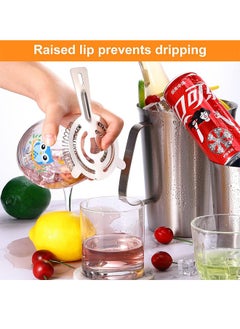 FIRSTAR 3 Pcs Bar Strainers, Professional Stainless Steel Bar Strainer, for Bartenders Drinking Water Filtering (Silver)  - Image 5