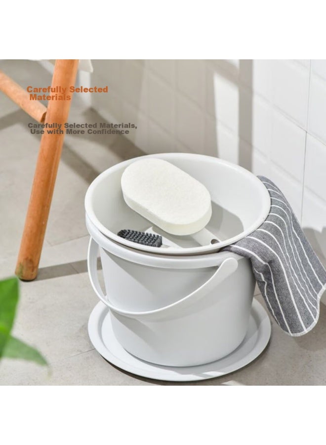 Houya Face Basin Bucket, 28cm, 3-piece Set, Handheld Water Bucket, Thick Plastic, For Home Use, Cleaning, Laundry, Student Dormitory - Image 4