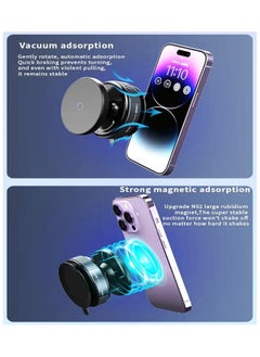 ADAK Universal Glass Vacuum Suction Car Phone Holder, Stable Mobile Mount for Glass, Mirrors, Screens| One-Hand Operation, Durable Design,Strong Grip for Smartphones,Versatile Use at Home, Car (Black) - pzsku/ZB5EBE50D9AEC2BD88A88Z/45/_/1736085759/637448b0-aca8-4805-ace3-9d22cf9e29d0