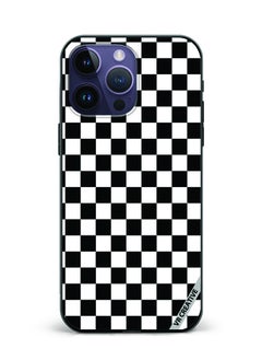 Protective Case Cover For Apple iPhone 15 Pro Max Black And White Box Design Multicolour