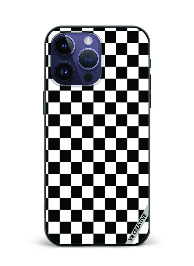 VR CREATIVE - Protective Case Cover For Apple iPhone 15 Pro Max Black And White Box Design Multicolour - Image 1