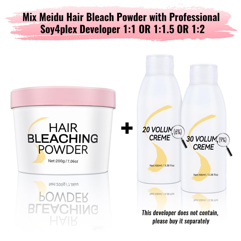 Bleach for Hair Lightening, Professional Hair Bleaching Powder, High Performance Up to 9 Levels of Lift for Hair Highlights & Lightening - Image 4