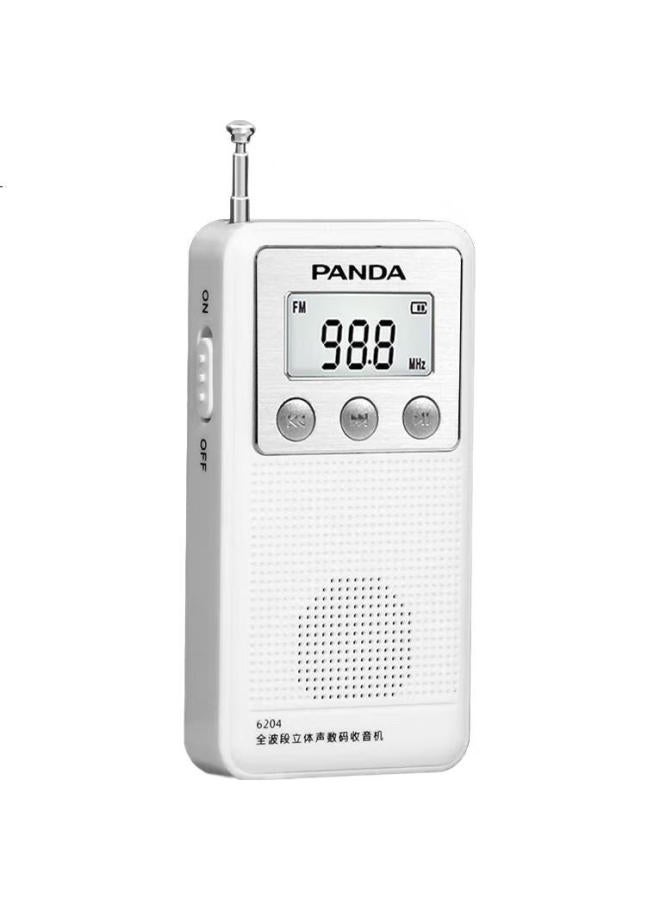 Panda Panda 6204 All-Band Radio, Elderly-Friendly, Mini Portable Radio With Card Slot, Rechargeable Semiconductor Speaker (White) - Image 2