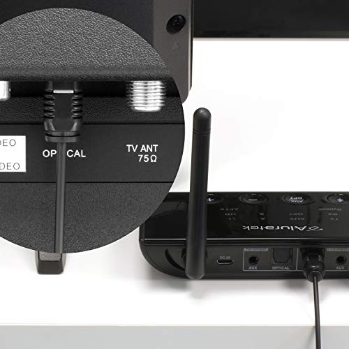 Aluratek Bluetooth Audio Receiver and Transmitter with Low Latency, Dual Antenna, Support Up to 100 Foot Range for Wireless from TV to Headphone/Speaker, PC, Home Theatre - ABCD54F - Image 5