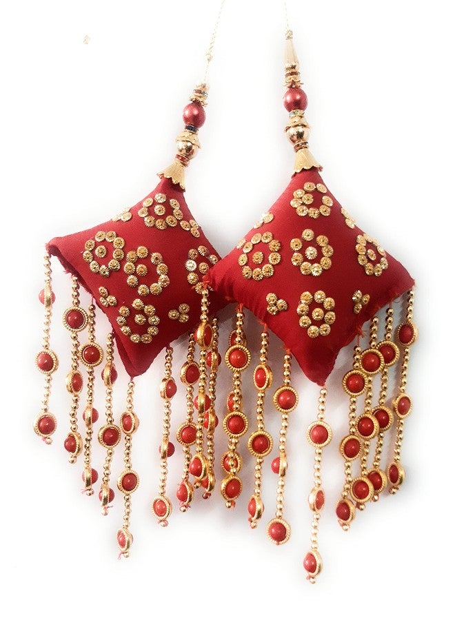 Libas Fashion Hand Made latkan Bridal lehanga Tassels Fancy dulhan latkan (Red) - Image 1