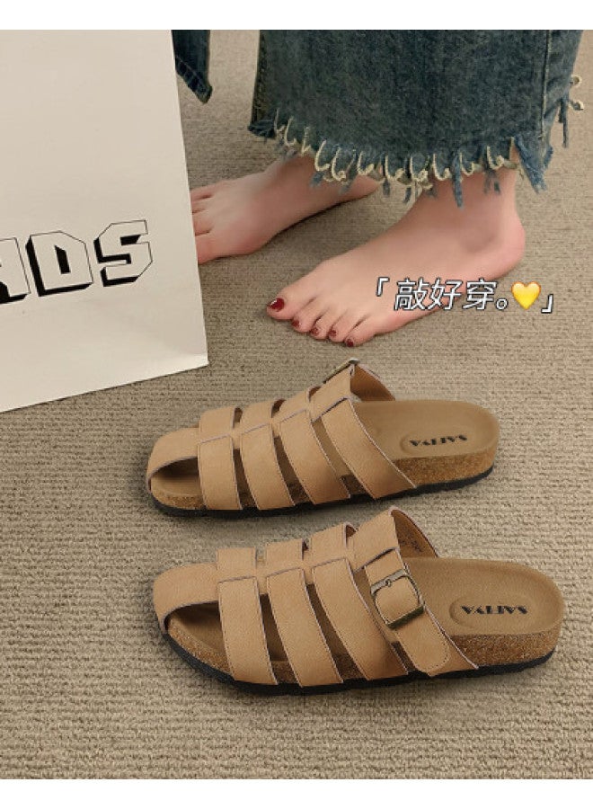 SAFIYA Saturday's 2025 New Fashion Slippers For Women, Summer Outdoor Wear, High-end Comfortable Mule Slippers For Women - Image 1
