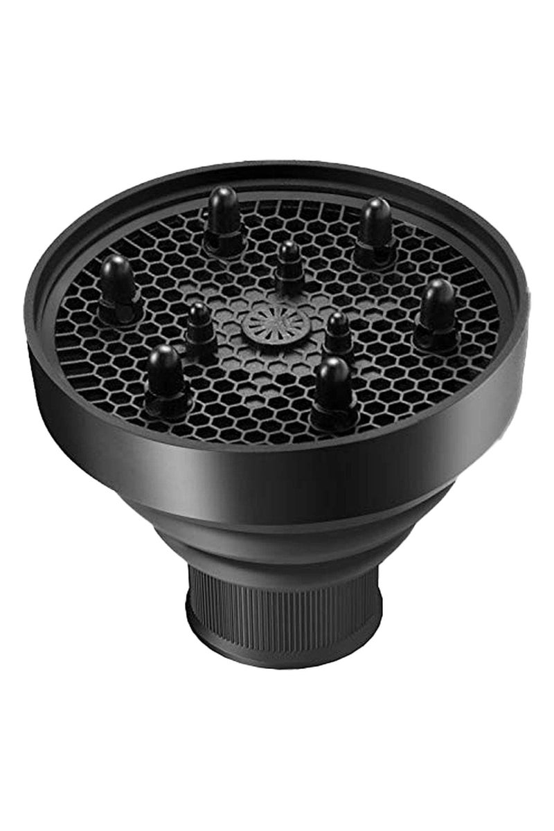 CMGTYYD. ملحق موزع هواء قابل للطي لمجففات الشعر، موزع هواء سيليكون محمول للشعر المجعد، فوهة عالمية بقطر 1.57-1.99 بوصة، مثالي للسفر، وصالونات التجميل، والاستخدام المنزلي (أسود) - Image 5