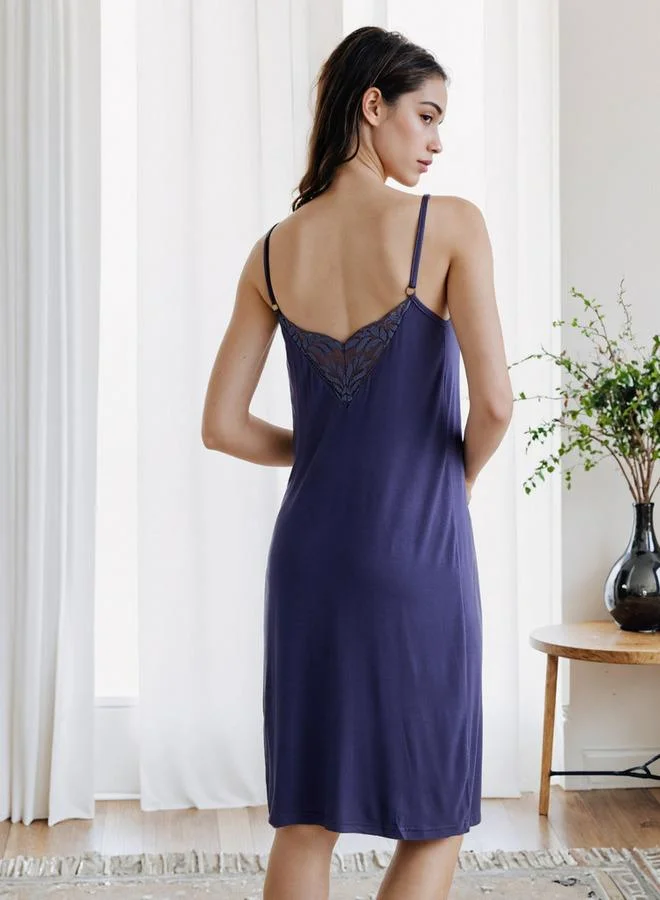 Splash FAV Lace Detail Night Dress with Adjustable Straps