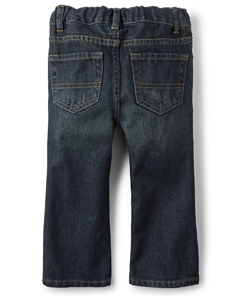 The Children's PlaceBaby Boysand Toddler Multipack Basic Bootcut JeansDry Indigo/Tide Pool 2-Pack4T - Image 3