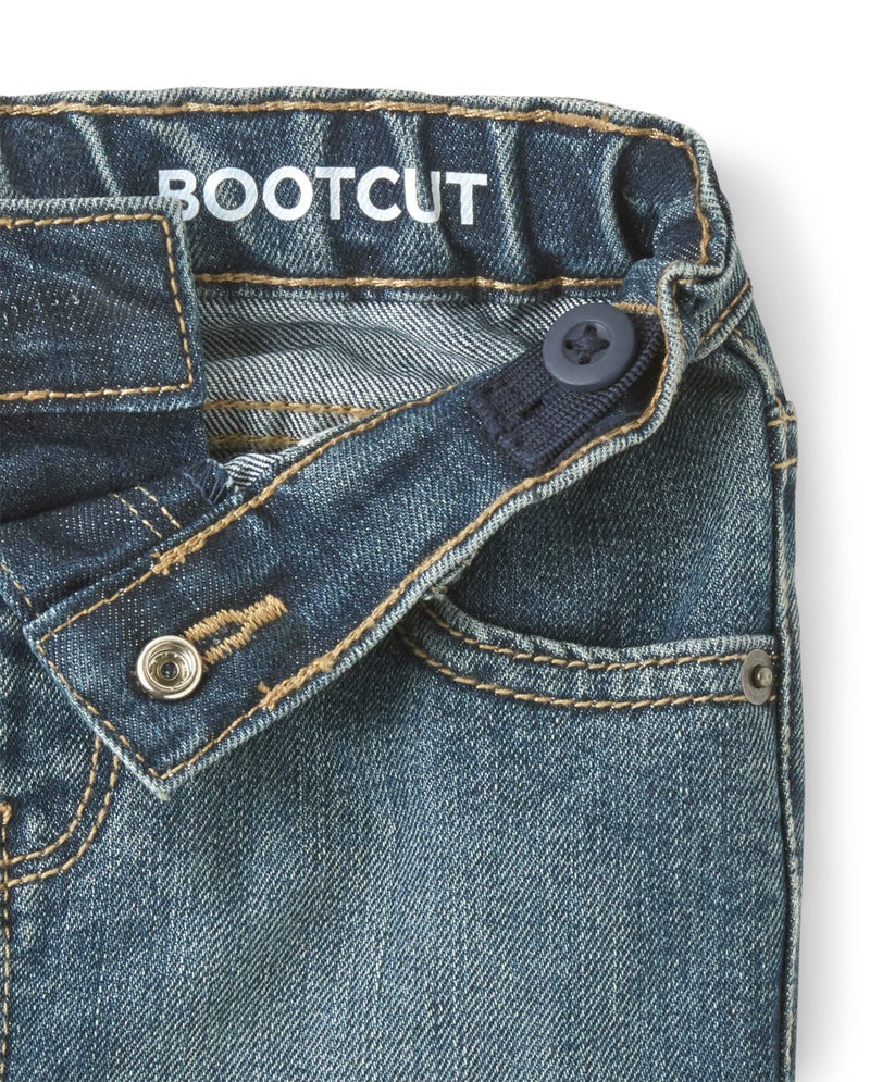 The Children's PlaceBaby Boysand Toddler Multipack Basic Bootcut JeansDry Indigo/Tide Pool 2-Pack4T - Image 2