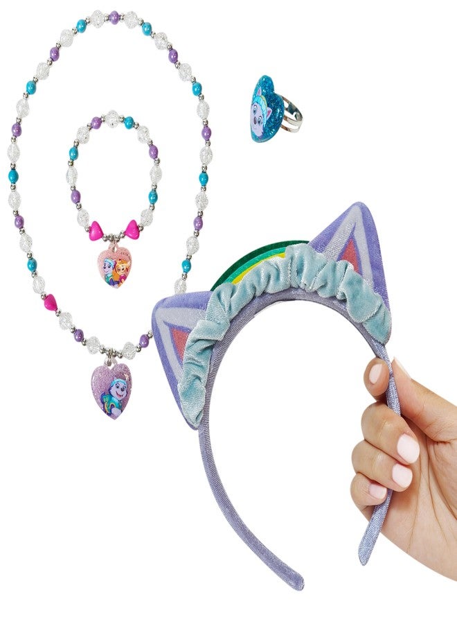 LUV HER Licensed PAW PATROL Headbands for Girls - Kids Jewelry - Dress Up Set All in one Giftable Box - Headband - Play Jewelry Set - 4pc (Toddler Headband, Necklace, Dress Up Bracelet, Ring) Ages 3+ - Image 5
