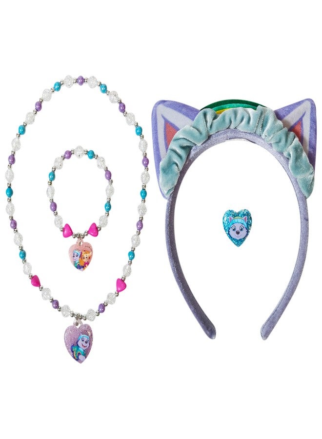 LUV HER Licensed PAW PATROL Headbands for Girls - Kids Jewelry - Dress Up Set All in one Giftable Box - Headband - Play Jewelry Set - 4pc (Toddler Headband, Necklace, Dress Up Bracelet, Ring) Ages 3+ - Image 2