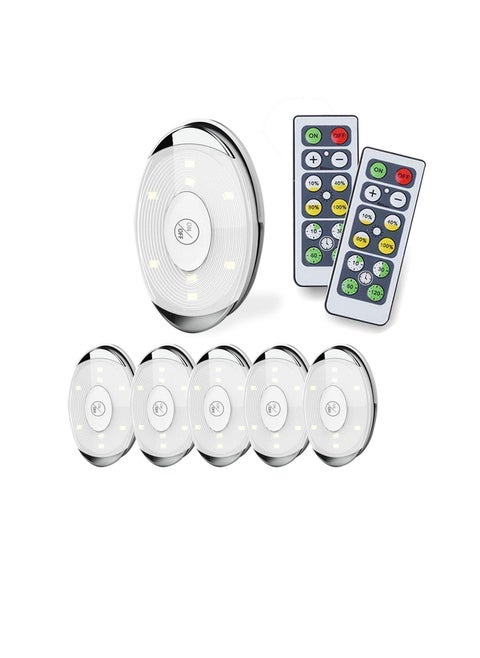 LED Puck Light, led Lights Battery Operated with Remote Control, Wireless Soft Lighting, Under Cabinet Lighting for Kitchen, Timer+ Dimmer, table light, 7 colors