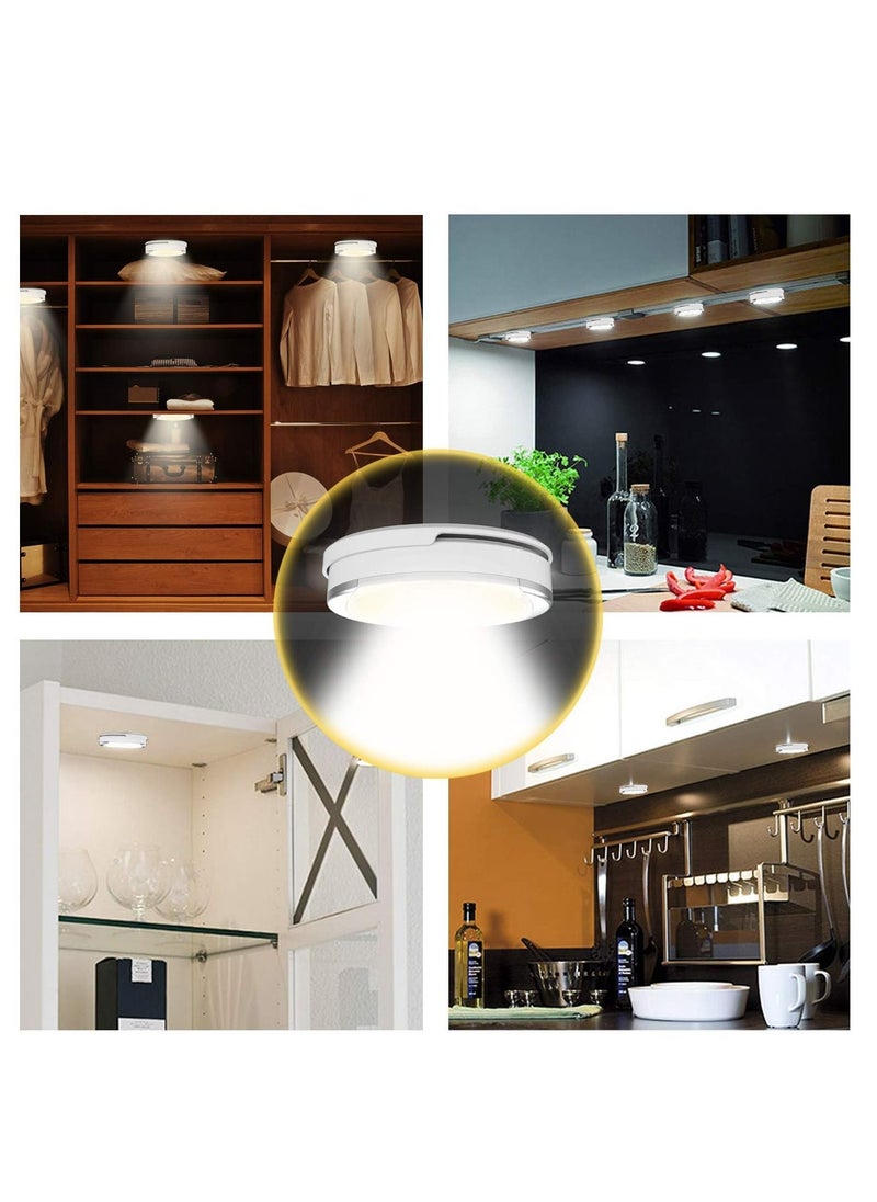 LED Puck Light, led Lights Battery Operated with Remote Control, Wireless Soft Lighting, Under Cabinet Lighting for Kitchen, Timer+ Dimmer, table light, 7 colors