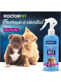 DOCTERPET Doctor Pet Baby Powder Fragrance Mist Cologne 400ML – Pet Safe Deodorizing Spray, Long-Lasting Freshness, Gentle Baby Powder Scent, Hypoallergenic for Cats and Dogs  - Image 2