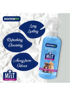 DOCTERPET Doctor Pet Baby Powder Fragrance Mist Cologne 400ML – Pet Safe Deodorizing Spray, Long-Lasting Freshness, Gentle Baby Powder Scent, Hypoallergenic for Cats and Dogs  - Image 3