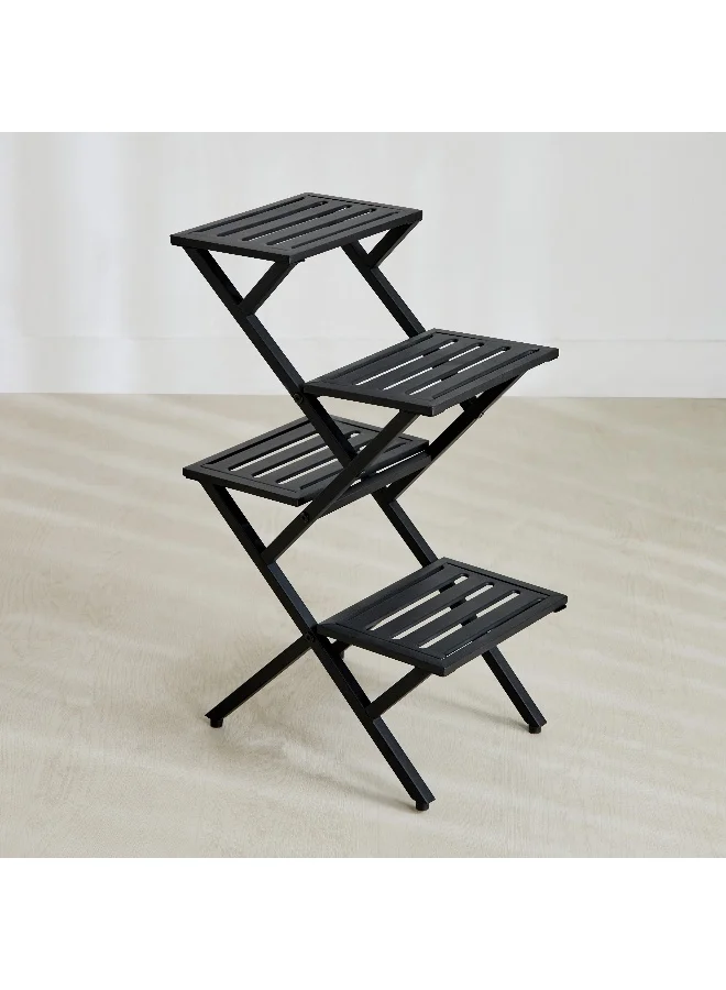 Home Box Vista Modern Metal 4-Tier Planter Stand - 37.5x25.5x61.5 cm