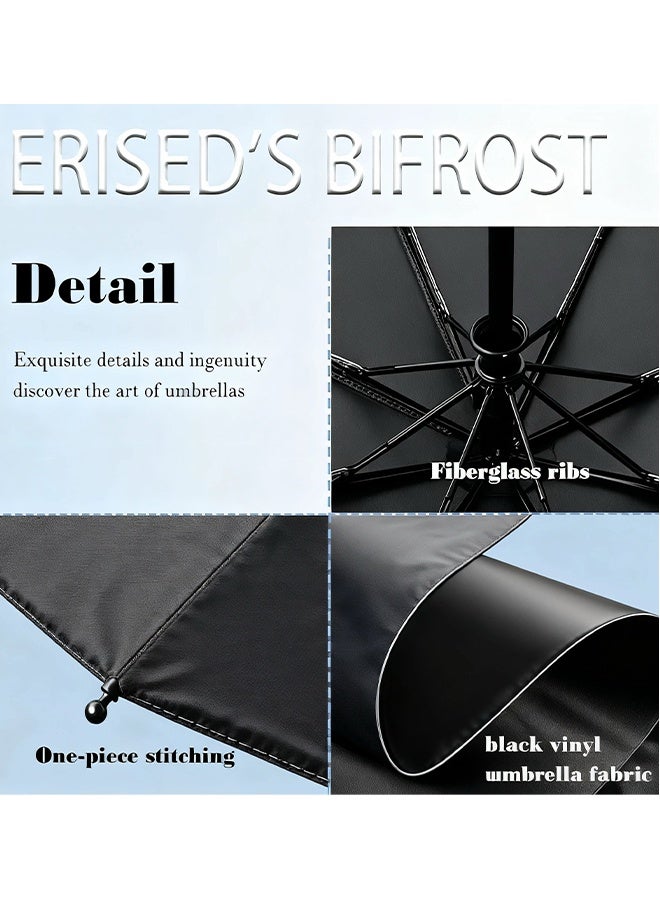 bifrost تدرج اللون المدمجة السفر طي التلقائي مظلة محمولة مظلة السيارات مفتوحة إغلاق / حماية الأشعة فوق البنفسجية / 8 الضلاع / خفيفة الوزن / الشمس المطر / حقيبة الظهر / النساء الأطفال - Image 4