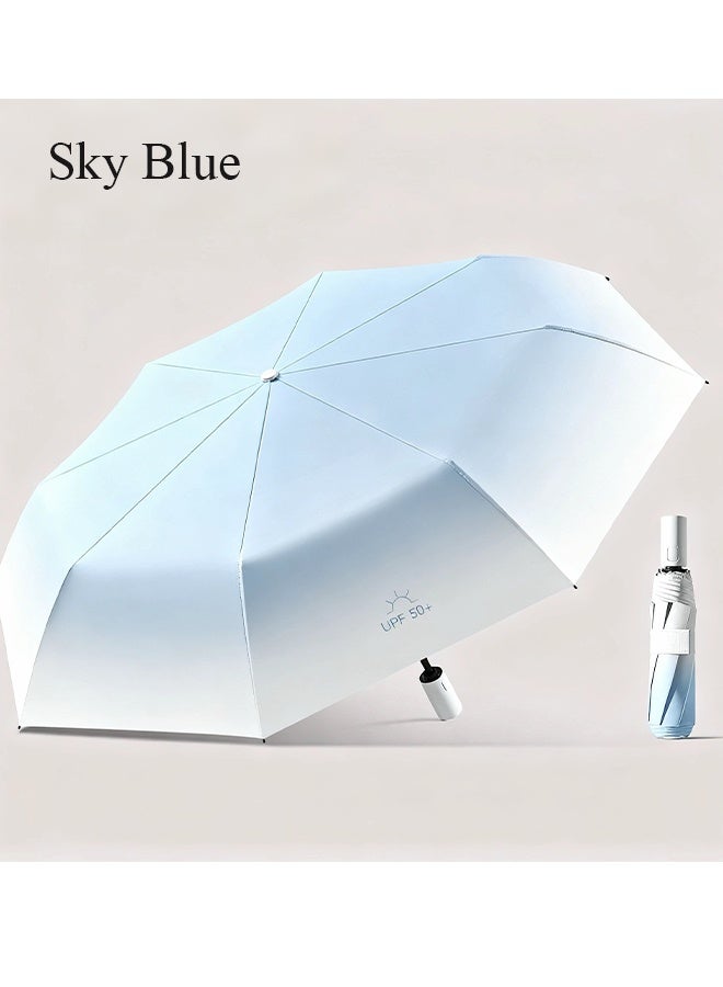 bifrost تدرج اللون المدمجة السفر طي التلقائي مظلة محمولة مظلة السيارات مفتوحة إغلاق / حماية الأشعة فوق البنفسجية / 8 الضلاع / خفيفة الوزن / الشمس المطر / حقيبة الظهر / النساء الأطفال - Image 1