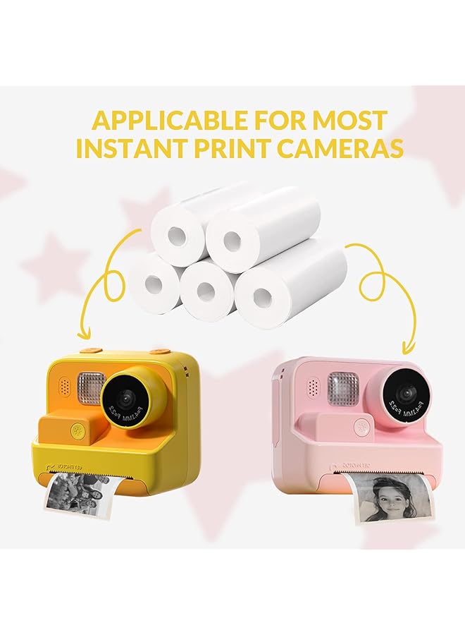 erorex 10 Rolls Kids Instant Camera Refill Print Paper 57X 25 Thermal Paper Compatible With Most Kids Camera Instant Print Mini Printer 2.2 Inch Bpa Free Photo Paper  - Image 3