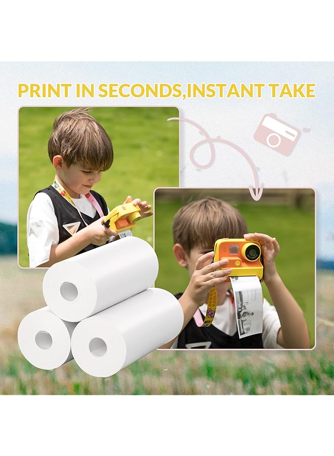 erorex 10 Rolls Kids Instant Camera Refill Print Paper 57X 25 Thermal Paper Compatible With Most Kids Camera Instant Print Mini Printer 2.2 Inch Bpa Free Photo Paper  - Image 5