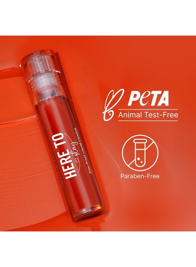 Swiss Beauty Select Here To Stay Liquid Matte Lipstick with Kiss-Proof Formula | Infused with Vitamin E | Non-Transfer, Smudgeproof | 12-18 Hrs Stay | Shade - Ruby Flame, 3ml | - Image 5